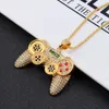 P S Game Console Iced Out Man Women Pendant Hip Hop Gold Chain For Man Women Jewelry Halsband Tillbehör Kedja Smycken9251058