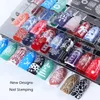 Unhas Stamp Placa Stencils Art Nail Etiquetas do floco de neve Flor Animais Letters Owl Gel Polish Stamping modelos DIY unhas Tools Art Manicure