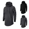 Assassin's Creed High Neck Men's Hooded Sweatshirt Black Hip Hop Cloak Oversize Hoodie Streetwear Coat Harajuku Style Male Tops