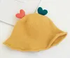 Gorro de lana tejido Love baby para otoño e invierno, nuevo gorro para niños, bonito gorro cálido para bebé GD648