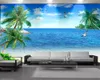 3D wallpaper moderno 3d mural papel de parede bonito coco paisagem romântico paisagem decorativa 3d papel de parede
