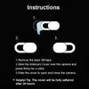 Outlet d'usine 36 PCS webcam Cover Magnetic Shutter Plastic Slider For Phone Web ordinateur portable PC Tablet Pad Camera Phone Mobile Phone Privacy9825641