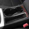 ألياف الكربون الألياف الداخلية حامل كأس ماء ديكور سيارة ملصقا S عنصر تريم غطاء ل أودي A4 A5 2009-2016 اكسسوارات السيارات التصميم