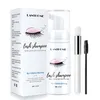 50 ml professionele wimperoogwimpers schuimreiniger pompontwerp individuele wimperverlenging shampoo remover met borstel