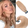 Dubbeldragen mänsklig hårtband i hårförlängningar # 27 Jordgubbsblondin Virgin Russian Onessiable Skin Weft Tape på Extensions 40pcs / 100g