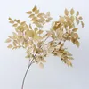 Fake Long Stem Trumpet Leaf (5 stems/piece) 44.88" Length Simulation Bignonia for Wedding Home Artificial Plants