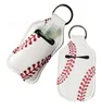 Titan Sport Tillbehör 20st Softball Stitch Läder Rundkedja Baseball Ovala Keychain Rope Lanyard Halsband Keychain