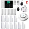 FreeShipping 433 MHZ IOS Android APP Fernbedienung LCD Touch Tastatur Drahtlose WIFI SIM GSM RFID Hause Einbrecher Sicherheit Alarm system Sensor