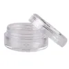 NYA 50 PCS PORTABLE 5 gram kosmetiska provbehållare Plastkakor med rund flasktransparent fodral Makeup Hög kvalitet8063546