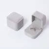 Velvet Jewelry Gift Boxes Square Design Rings Display Show Case Weddings Party Couple Jewelry Packaging Box For Ring Earrings 55*50*45MM C0120