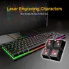 RGB Arkadan Aydınlatmalı Oyun Klavyesi Kablolu Oyun klavyeleri 104 Kauçuk Keycaps PC Laptop için Rus Ergonomik USB Klavye