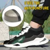 2021 New Work Bezpieczeństwo Buty Męskie Stalowe Toe Anti-Smashing Anti-Funkture Miękkie Światło Wygodne Buty Ochronne Kobiety Sneaker 201126