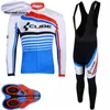 2021 Cube Team Fietsen Thermische Fleece Jersey Set Mens Winter Fiets Maillot Bib Broek Set MTB Fiets Sportkleding Ropa Ciclismo Y21012905