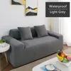 Universele Waterdichte Sofa Cover Effen Kleur Dikke Fleece Couch Cover Elastische All-inclusive Sectional Slipcover voor Woonkamer LJ201216