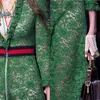 고품질 봄 가을 새로운 여성 패션 파티 캐주얼 사무실 섹시한 V 넥 빈티지 우아한 세련된 긴 소매 레이스 미디 드레스 201204