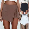 Frauen Einfarbig Röcke Mode Okzident Trend Mittlere Taille Slim Fit Allgleiches Hakama Designer Weibliche Herbst Neue Beiläufige Dünne kurze Röcke