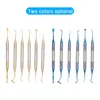 6st Dental Composite Harts Filling Spatula Titanium Plated Head Harts Filler Set tjock handtag Restaurering Set Dental Instrument312A