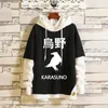 Anime kostymer haikyuu cosplay hoodies karasuno volleyboll klubb kostym sweatshirt vuxen unisex hooded tröja våren och hösten1