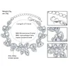 Mecresh Bridal Jewelry Wedding Accessories Crystal Color Jewelry Sets Leaf Earrings Bracelet for Women SL0EH282 201222