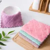 Thick coral velvet dish cloth clean Reusable Scrub Wash Cloths Home Kitchen cleaning towel drop ship