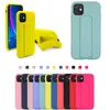 Colorful Soft Liquid Silicone Case for iPhone 12 mini Protective Back Cover Case with Stand Phone Holder for 11 PRO MAX XS XR 7 8 Plus