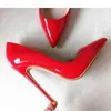 Damen-Büro von Pumps, Hochzeitsschuhe, Damen-High-Heels, spitze Zehen, nacktes Lackleder, sexy Stiletto-Absatz, Damen-Partykleid-Schuh, schwarz, glänzend, 12 cm, 10 cm, 8 cm, Größe 45