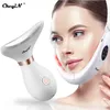 CKEYIN V SHAPED Liting Device Slimming Face Drawing Machine Red Light Therapy Neck EMS Massager Borttagning Double Chin 2112314093004