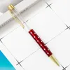 Fashion Print Style Candy Color Metal Ballpoint Pen School Students Office Gift Business Wedding Birthday Supplies