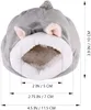 Hamster Winter Warm Bed House Hideout Small Animals Sleeping Cave Cotton Nest for Rat,Dwarf Hamster,Syrian Hamster