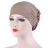 Mütze/Schädelkappen Frauen Einfacher Turbanhut Muslimische Farbkappe weiche bequeme islamische Chemotherapie für Frauen11