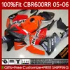 Обсуждение OEM для гонки Honda CBR600F5 оранжевый CBR 600 RR F5 CC 2005 2006 Body 72NO.163 CBR 600F5 600CC 600RR 05-06 CBR-600 CBR600 RR CBR600RR 05 06 Infect Plown Code