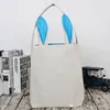 Easter Cotton Linen Rabbit Ear Bag 5 Colors Bunny Ears Basket Easter Gift Portable Canvas Storage Bag Put Easter Eggs8104660