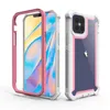 Zware hoesjes voor iPhone 14 13 12 11 Samsung A13 A23 A14 A24 a34 a54 S23 Ultra pc voorframe designer telefoonverdediger helder hoesje 360 volledige bumperbeschermer