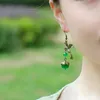 gioielli etnici vintage uccelli volanti orecchini pendenti moda perle di calcedonio orecchini vintage verde nuove pietre orecchini etnici