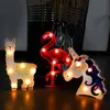 Karikatür Gece Işıkları Flamingo Alpaka Unicorn Lamba LED 3D Boyalı Lamba Çocuklar Hediyeler Ev Dekor Unicorn Parti Masa Süslemeleri C0125