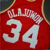 100 ٪ مخيط Hakeem Olajuwon 94 95 Jersey XS-6XL Mens Throwbacks قمصان كرة السلة رخيصة الرجال شباب