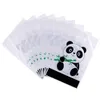 Sacs à biscuits de dessin animé Panda mignon, 100 pièces/lot, sacs en plastique pour bonbons, biscuits, aliments, gâteaux, boîte d'emballage cadeau, fourniture de décoration de fête de mariage