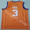 Stitched 2021 män baskettröjor Chris Paul 3 Devin Booker 1 DeAndre Ayton 22 Jersey Mens City Black White Purple Orange Color Who Jerseys