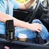 Inserto portabicchieri per auto Montato su veicolo Bottiglia per bevande d'acqua per caffè Cola Supporto per telefono 2 in 1 Multifunzionale Base regolabile girevole a 360 gradi Accessori interni