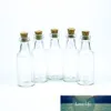 Wholesale 12ml Mini Transparent Glass Bottles with Cork Stopper Clear Wishing Gift Bottles Jars 50pcs/lot