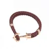 j Simple Creative Fashion Men's Boat Anchor Leather Rope Bracelet Lovers Accessories