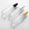 10st / parti 20ml Clear Glass Tom Parfymflaskor Atomizer Spray Refillerbar flaska Doftväska med resorstorlek