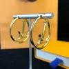 2021 Hot Sale Fashion gold hoop earrings for lady Women Party earring New Wedding Lovers gift engagement Jewelry for Bride