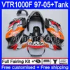 Vücut + Tank Honda SuperHawk VTR1000F 97 98 99 00 01 05 56HM.45 Sıcak Repsol VTR1000 F VTR 1000 F 1000F 1997 1998 1999 2000 2001 PERSASYONLAR