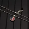 Collana con ciondolo bandiera americana con diamanti Moda cristallo Hip Hop Rotondo Stella a cinque punte Bandiere degli Stati Uniti Tag Collane Decorazione per donna Regalo di gioielli