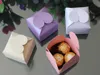 100 pcs Heart Square Box Wedding Favor Gift Wrap Jewelry Boxes White/Pink/Purple/Ivory