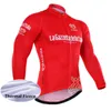 Racing Jackor Italia Men Pro Team Vintercykel Kläder Jersey Thermal Fleece Långärmad Mountain Bike Cykel Varm Jacka