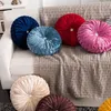 5 Coussin de siège / coussin de dossier rond de citrouille de style pastoral européen ou comme oreiller de canapé Tissu de velours 35x35cm 9 couleurs Y200723