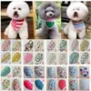 100 pz / lotto intero Nuovo arrivo Mix 60 Colori Cucciolo di cane Pet bandana Collare bandane in cotone Cravatta per animali Prodotti per toelettatura SP01 201030238K