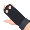 Äkta läder Barbell Hantel handledsband Protector WeightLifting Gym Workout Fitness Palm Bodybuilding Wrist Support Wrap Q0107